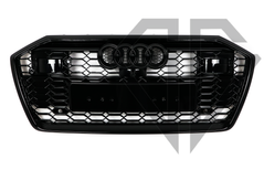 Решетка радиатора на Audi A6 C8 (2018-2022) под дистроник в стиле RS6