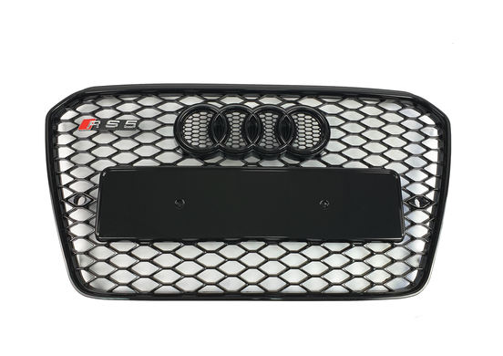 Решетка радиатора Audi A5 (2011-2016) Черная в стиле RS
