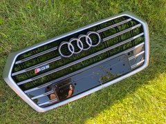Решетка радиатора Audi Q5 2016-2020 год Черная с серым (в стиле S-Line)