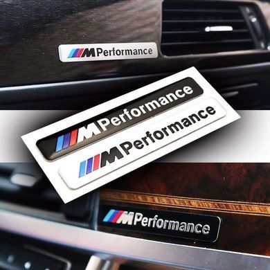 Металлические наклейки BMW "M" Performance / E39 E46 Е60 Е90 F01 F10 F15 F30, Серый