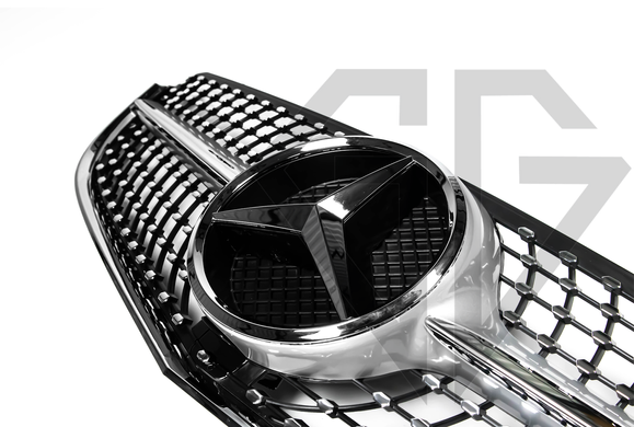 Решетка радиатора Mercedes E-class Coupe C207 (2013-2017) Diamond Silver