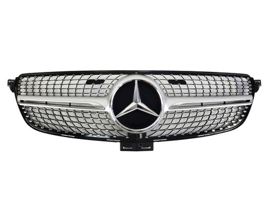 Решетка радиатора Mercedes GLE-Class W166 (2015-2018) Diamond Silver