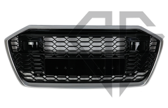 Решетка радиатора на Audi A6 C8 (2018-2022) без эмблемы в стиле RS6 под дистроник