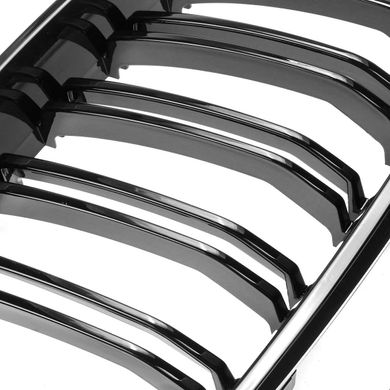 Решетка радиатора ноздри BMW F34 GT Чёрный глянец  | 2013-2019