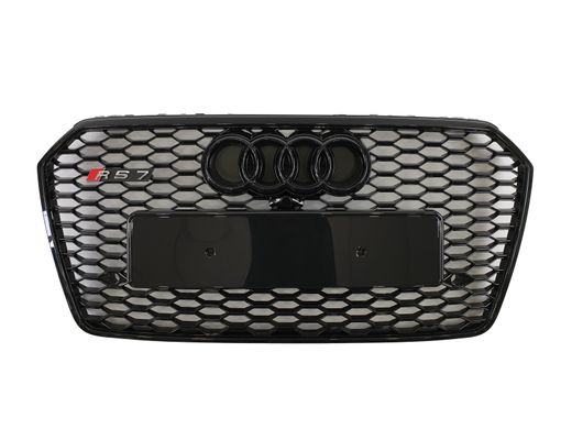 Решетка радиатора Audi A7 (2014-2017) Черная в стиле RS