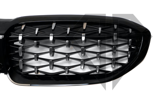 Решетка радиатора ноздри BMW G20 G21 (2018-2022) Diamond silver