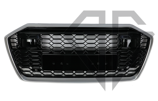 Решетка радиатора на Audi A6 C8 (2018-2022) без эмблемы в стиле RS6 под дистроник