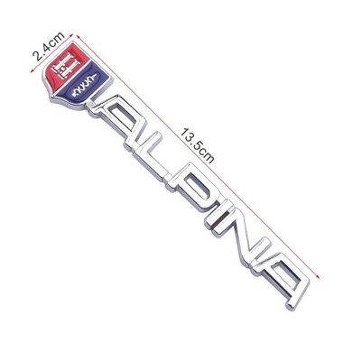 Наклейка на багажник "Alpina" / E39 E46 E60 E70 E71 E90 F10 F15 F25, Хром