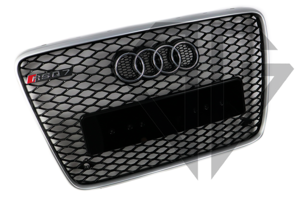 Решетка радиатора Audi Q7 (2005-2015) Черная в стиле RS