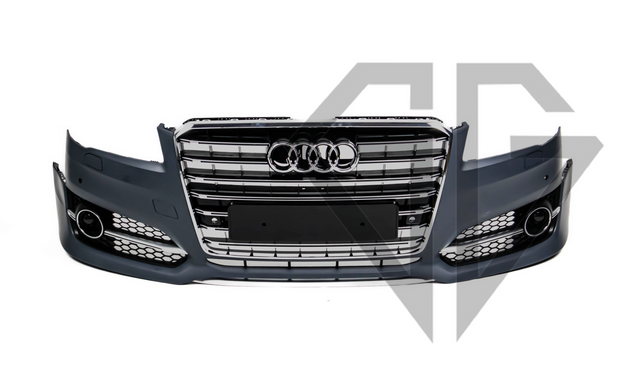 Передний бампер Audi A8 2014-2017год (в стиле S-Line)