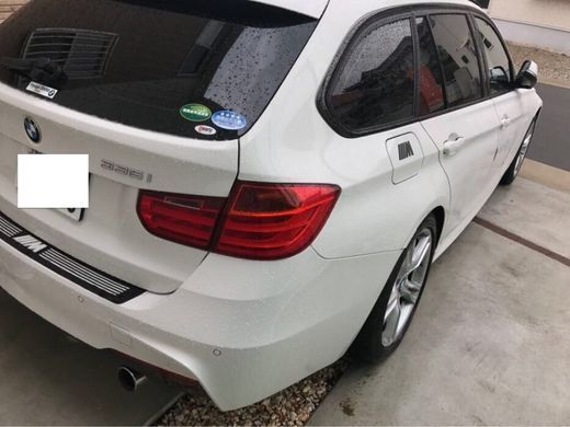 Наклейка на задній бампер BMW "M" / Карбон / E70, F10, F30, E39, E46, X5, X6, X3, X1, E60