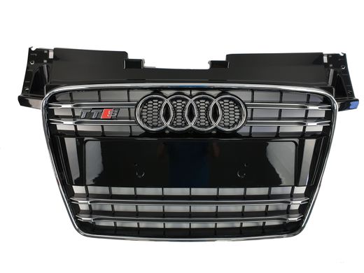 Решетка радиатора Audi TT (2010-2014) Черная с хромом в стиле TTS