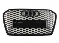 Решетка радиатора Audi A6 (2014-2018) Черная в стиле RS