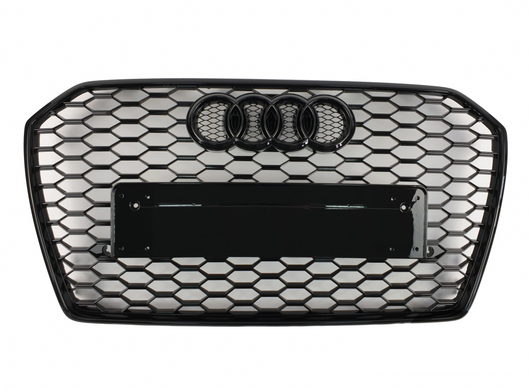 Решетка радиатора Audi A6 (2014-2018) Черная в стиле RS