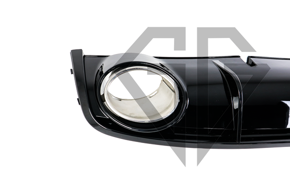 Диффузор с насадками в стиле RS на Audi A4 B8 2011-2015 год Черный глянец