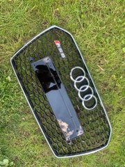 Решетка радиатора Audi A6 2014-2018 год Черная хром рамка (в стиле RS)