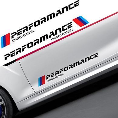 Наклейка на пороги / двері - BMW &laquo;Performance&raquo; / Limited Edition / E39 E46 E60 E70 E90 F10 F30, Белый