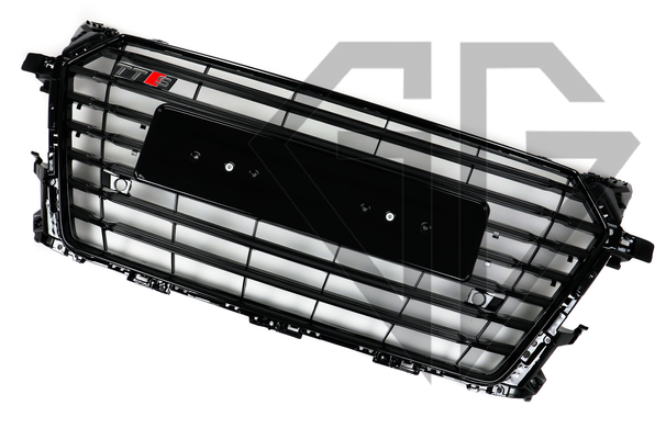 Решетка радиатора Audi TT (2014-2018) Черная в стиле S-Line