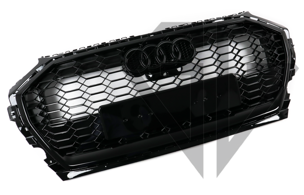 Решетка радиатора на Audi Q5 80A (2020-2023) cтиль RSQ5 Full Black