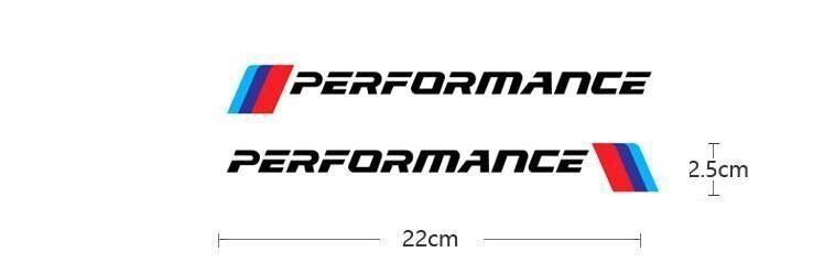 Наклейки на бампер BMW "Performance" / E39 E46 E60 E70 E90 F01 F10 F15 F20 F30, Белый