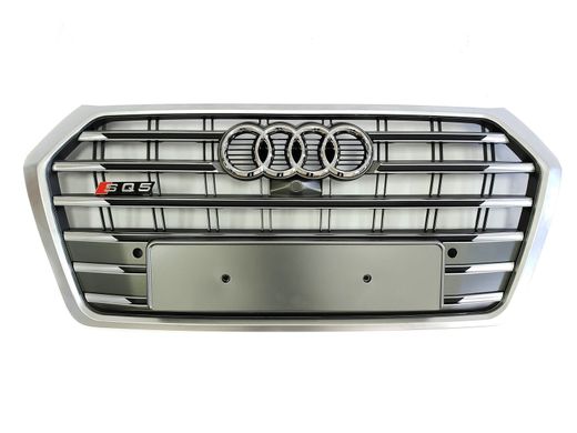 Решетка радиатора Audi Q5 (2016-2020) Серая в стиле S-Line