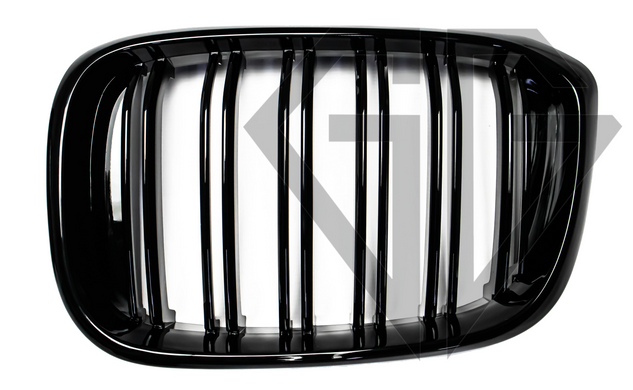 Решетка радиатора ноздри BMW (2017-2021) X3 G01/X4 G02 Чёрный глянец