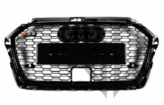 Решетка радиатора на Audi A3 8V (2016-2020) стиль RS3 под радар