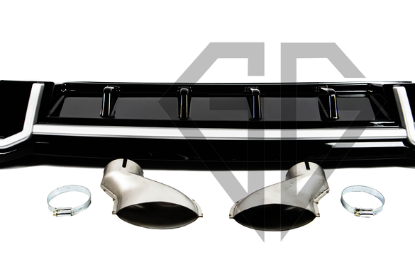 Диффузор с насадками в стиле RS на Audi A3 8V 2016-2020 год ( S-Line бампер )