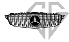 Решетка радиатора Mercedes C-Class W205 (2018-2020) GT Silver