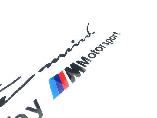 Наклейка на капот BMW "Produced by M Motorsport" E39 E46 E60 E70 E90 F10, Черный
