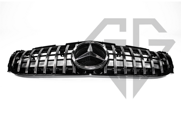 Решетка радиатора Mercedes SLC-Class R172 (2016-2020) GT Chome Black