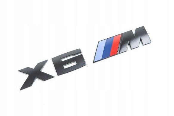 Реплика BMW X6M эмблема шильдик наклейка значок хром БМВ мат