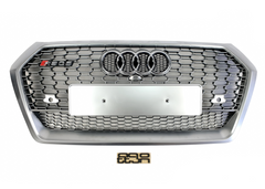 Решетка радиатора Audi Q5 (2016-2020) Серая в стиле RS