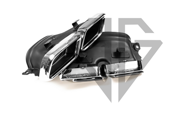Диффузор с насадками Mercedes-Benz C-Class W205 (2014-2018) в стиле AMG