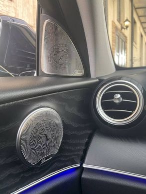 Накладки на динамики ВЧ писчалки Mercedes Burmester на штатную акустику w213 e class