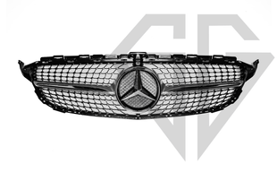 Решітка радіатора Mercedes C-Class W205 (2014-2018) Diamond Silver