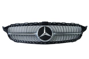 Решітка радіатора Mercedes C-Class W205 (2014-2018) Diamond Silver