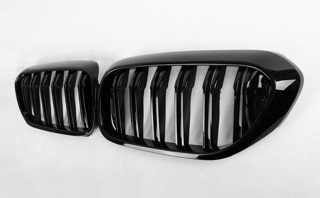 Решетка радиатора ноздри Чёрный глянец BMW (2017-2020) G30 / G31 / M5 F90