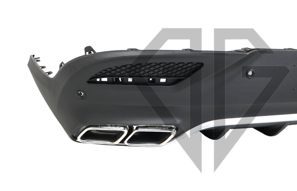 Диффузор с насадками AMG63 на Mercedes GLE-Class Coupe C292 (2015-2019)