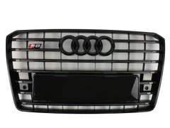 Решетка радиатора Audi A8 (2014-2017) Черная в стиле S-Line