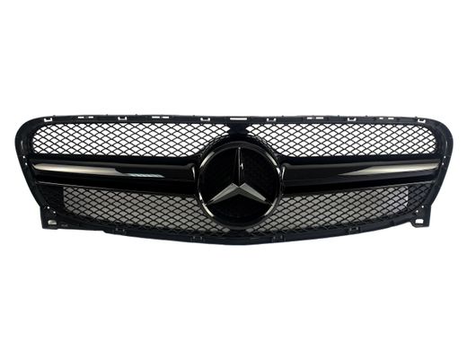 Решетка радиатора Mercedes GLA-Class X156 (2013-2017) AMG стиль Черная