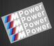 Наклейки на ручки дверей BMW "M" Power / E39 E46 E60 E70 E90 F10, Белый