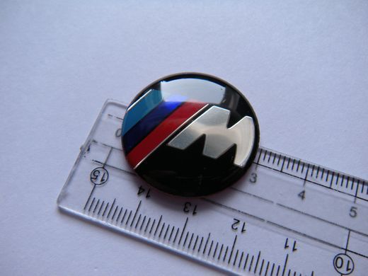 Наклейка на пульт мультимедии джойстик BMW M / 29 мм / E60, E70, E90, F10, F30, F01