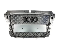 Решетка радиатора Audi A3 (2008-2012) Серая в стиле RS