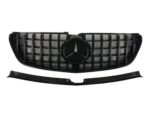 Решетка радиатора Mercedes V-Class W447 (2014-2019) GT All Black