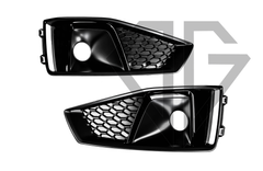 Решетки переднего бампера на Audi A4 B9 2015-2019 года ( Черные )