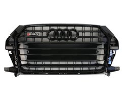 Решетка радиатора Audi Q3 (2014-2018) Черная в стиле S-Line