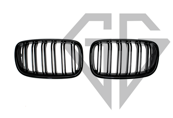 Решетка радиатора ноздри Чёрный глянец M Performance BMW E70 E71 (2007-2013)