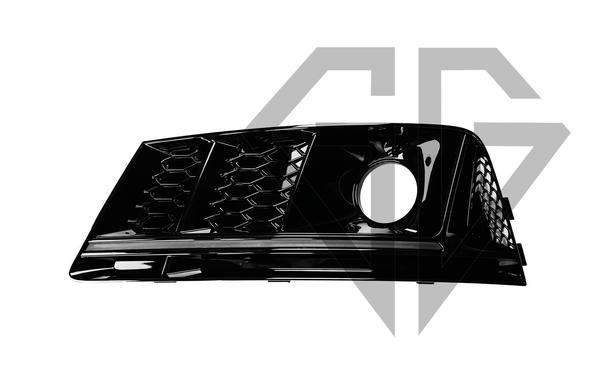 Решетки переднего бампера на Audi A4 B9 2015-2019 год Черные под радар