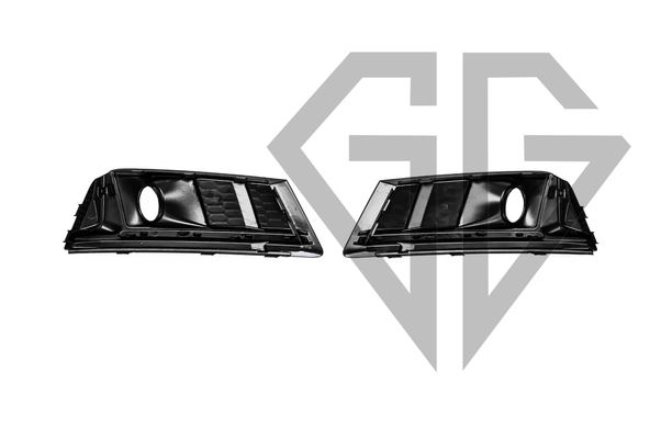 Решетки переднего бампера на Audi A4 B9 2015-2019 год Черные под радар